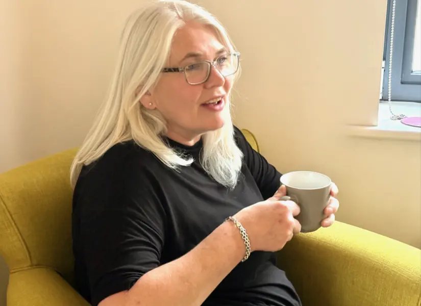 AW having a cup of tea 2a