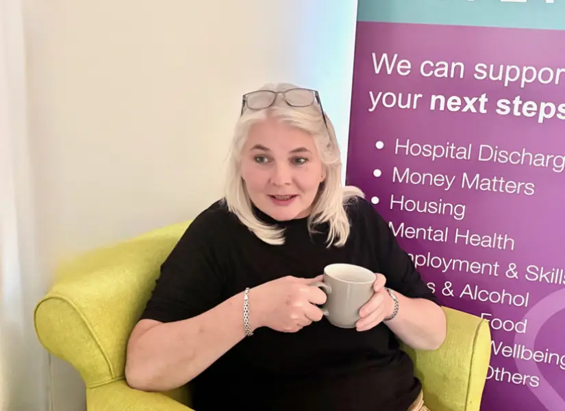 AW talking and cuppa 2a